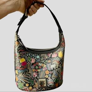 Rare Dooney & Bourke Whimsy Small Hobo Bucket Bag